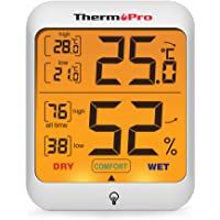 ThermoPro TP53 Termómetro Higrómetro Digital Medidor de Humedad y Temperatura de Interior Termohigrómetro Profesional…